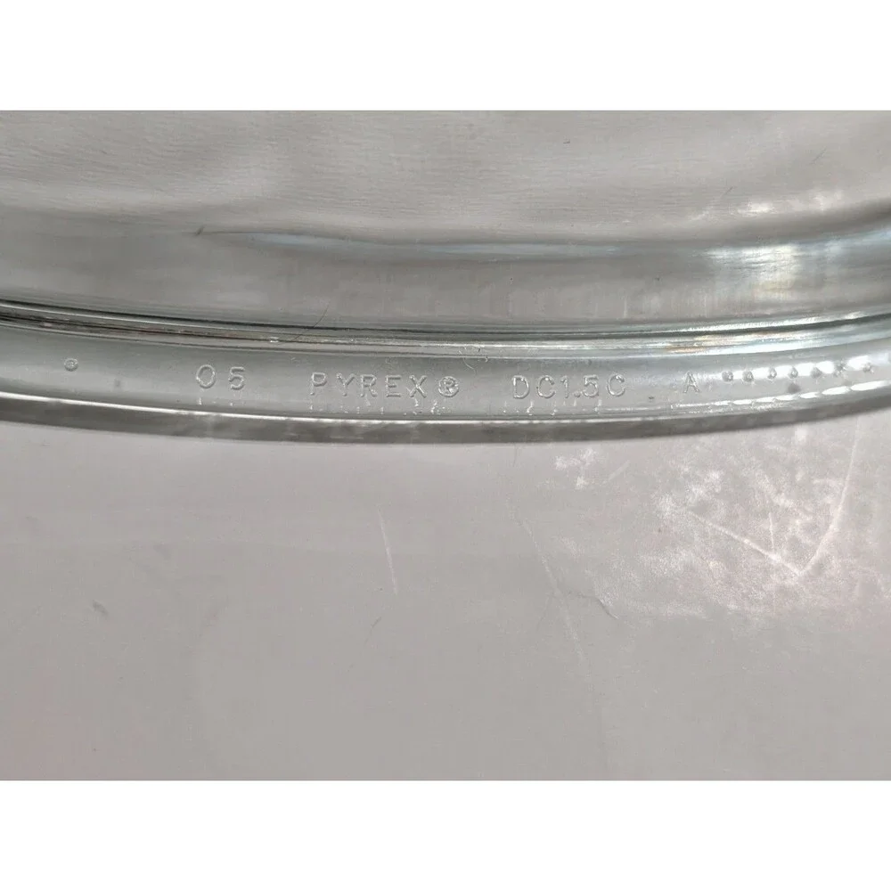 Vintage Pyrex DC1.5C Clear Glass Oval Casserole Replacement Lid 11